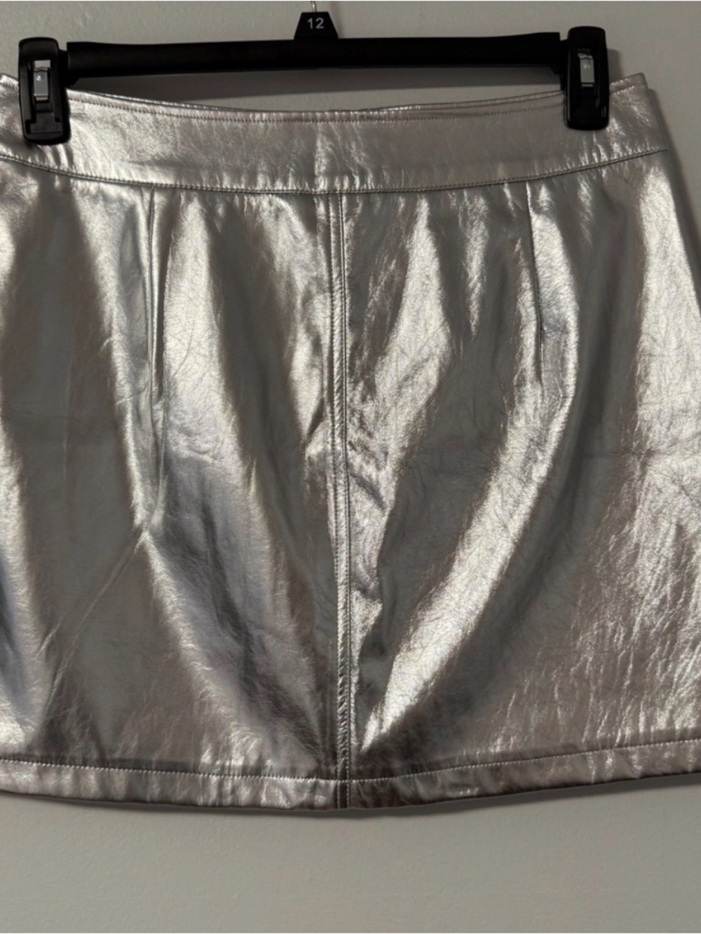 Love, Fire Silver Metallic Mini Skirt